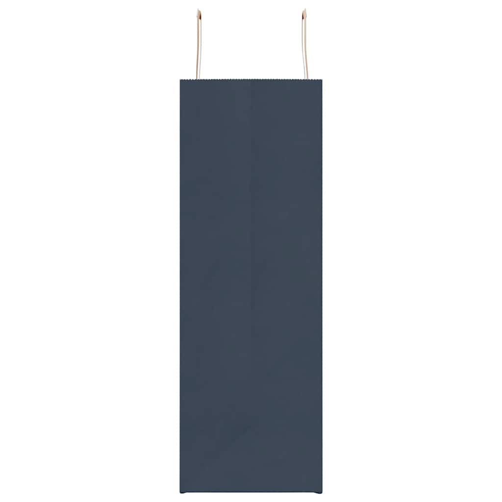 Papieren kraftzakken 50 st met hengsels 45x17x48 cm blauw