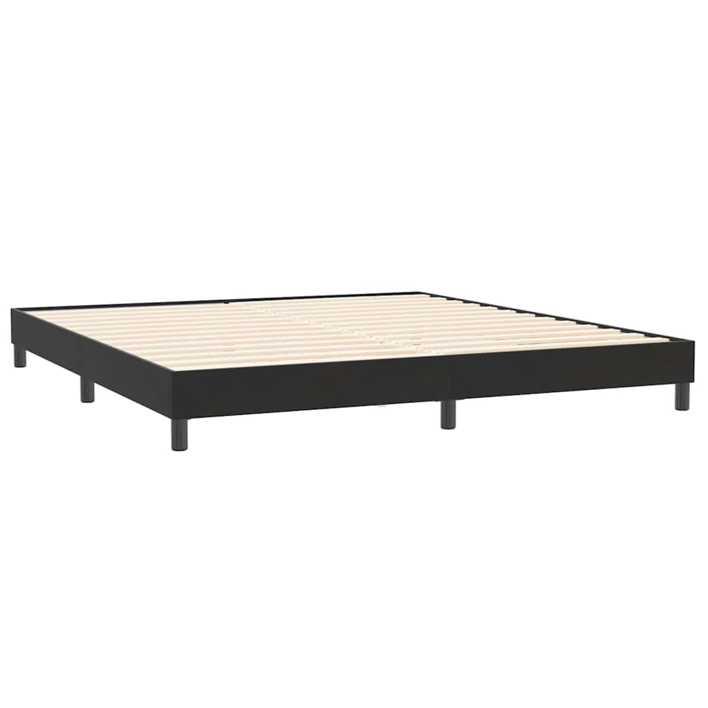 Boxspring met matras fluweel zwart 180x210 cm