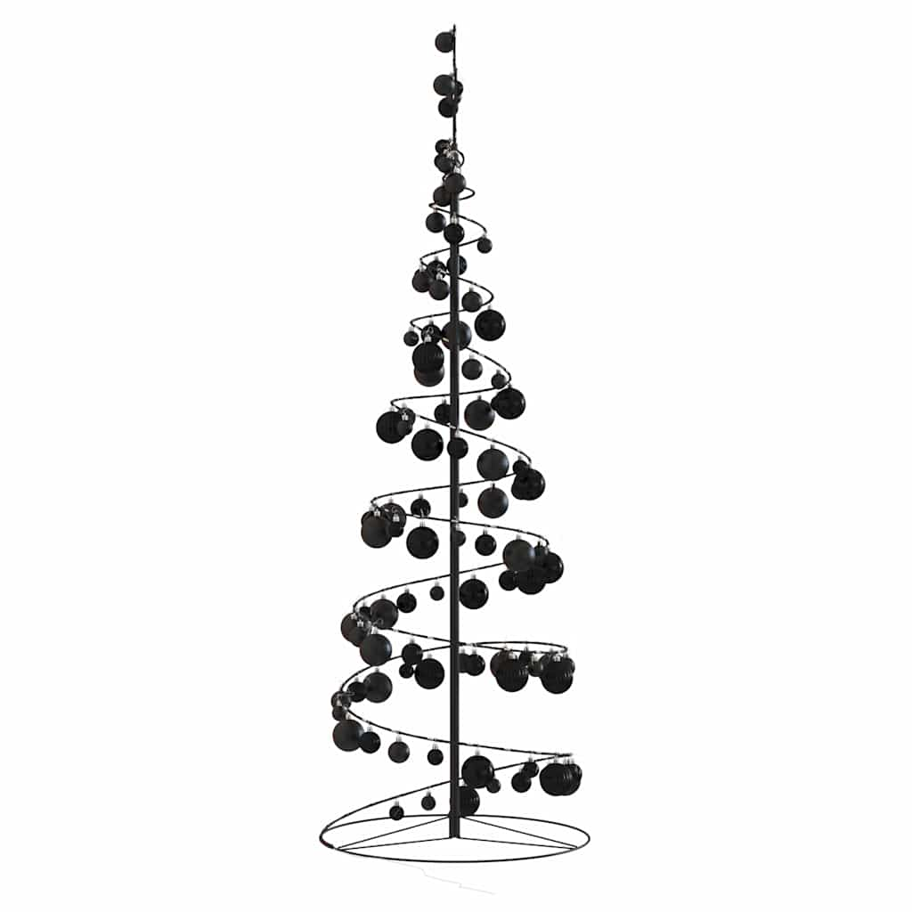 Kerstboom lichtkegel met kerstballen 100 LED's warmwitte 150 cm