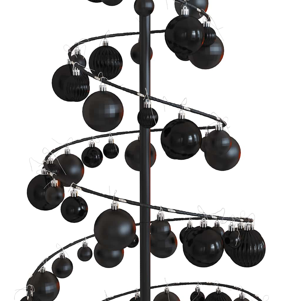 Kerstboom lichtkegel met kerstballen 100 LED's warmwitte 150 cm