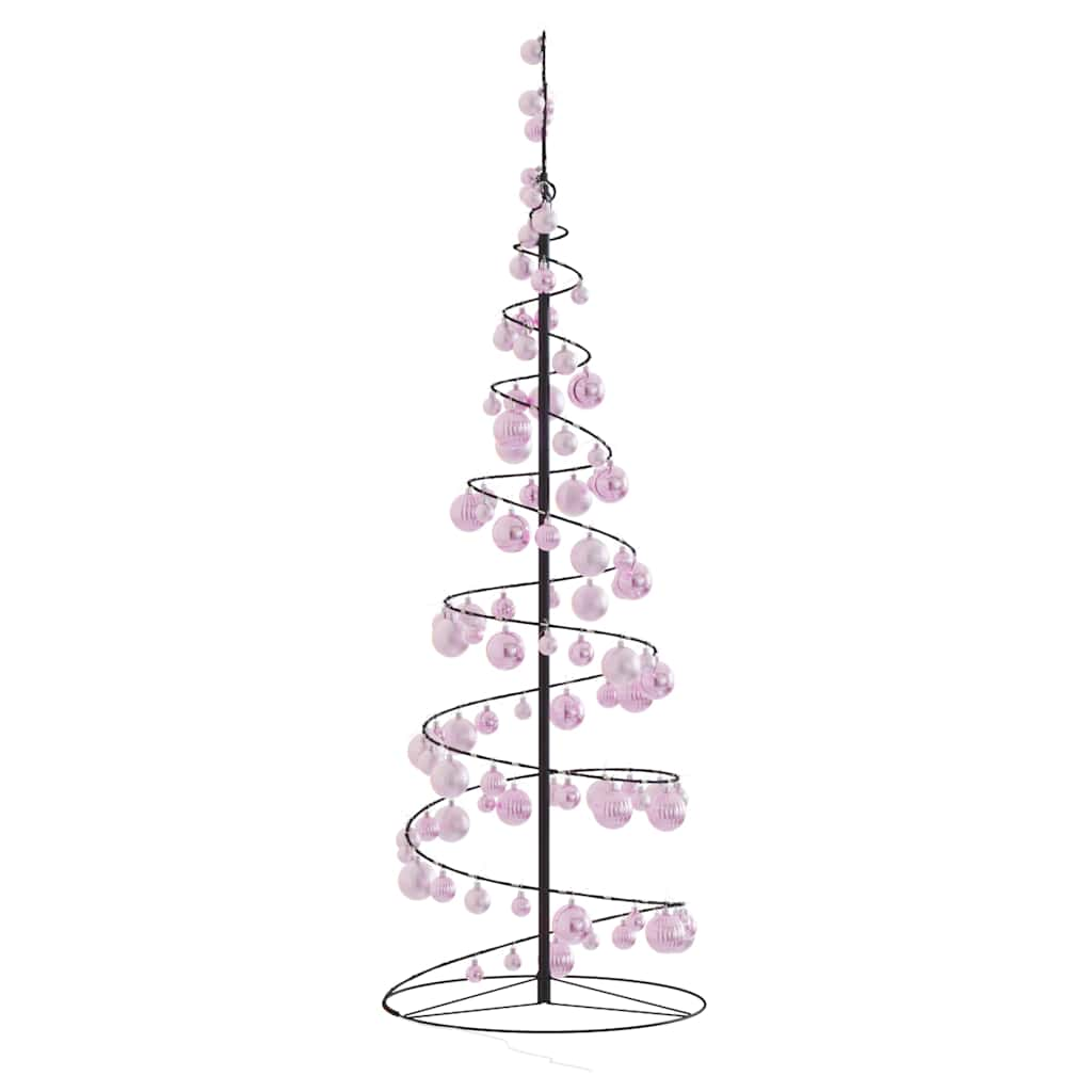 Kerstboom lichtkegel met kerstballen 100 LED's warmwitte 150 cm