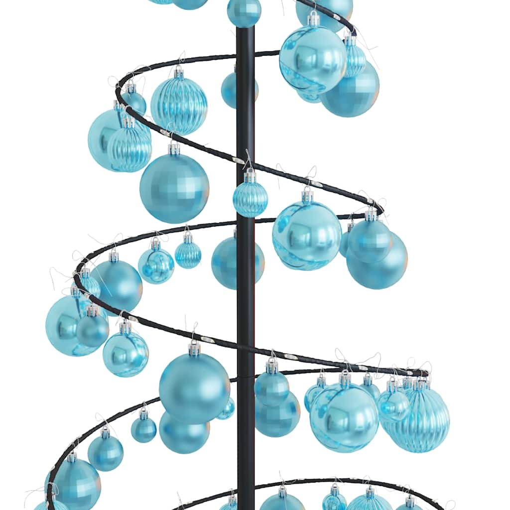 Kerstboom lichtkegel met kerstballen 100 LED's warmwitte 150 cm