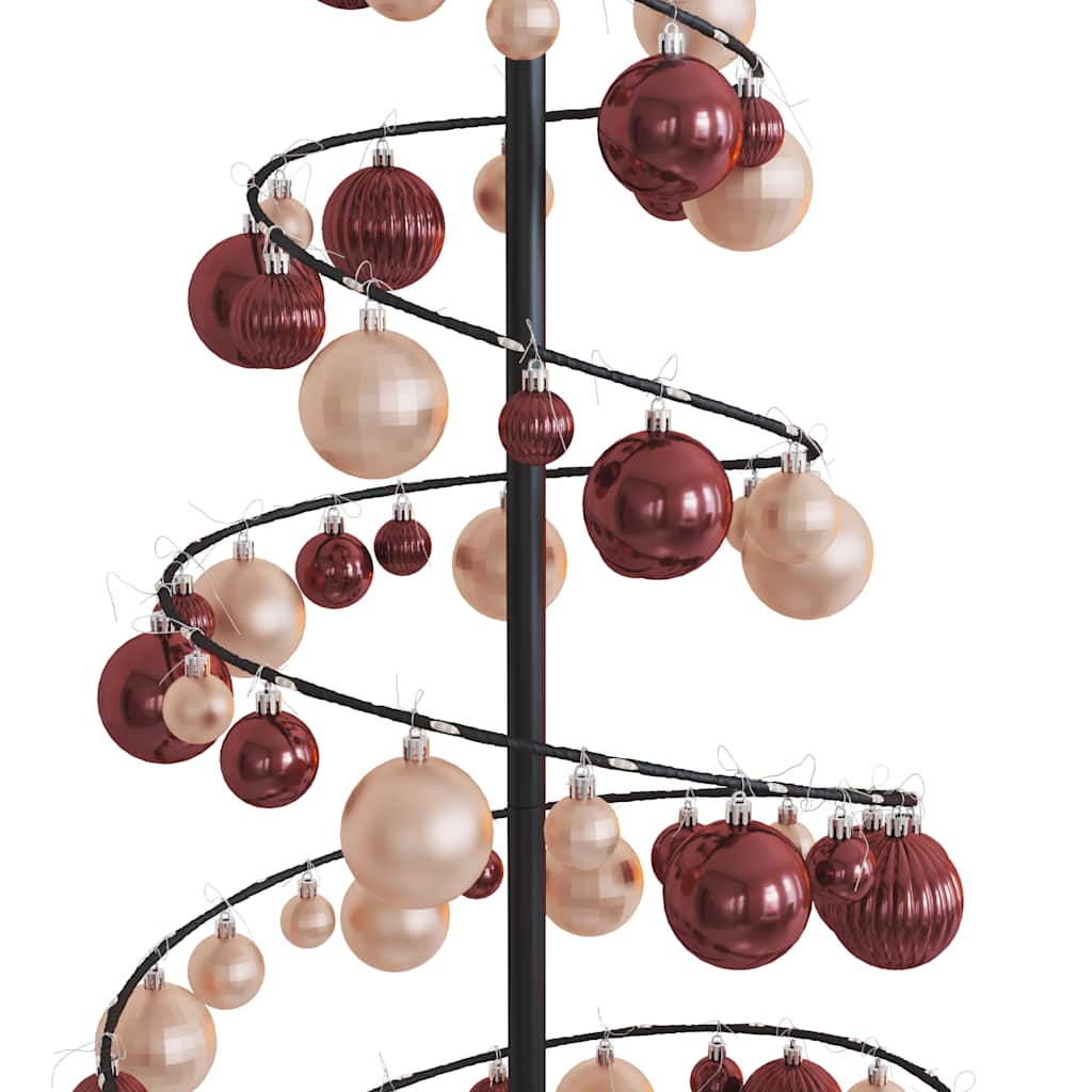 Kerstboom lichtkegel met kerstballen 100 LED's warmwitte 150 cm