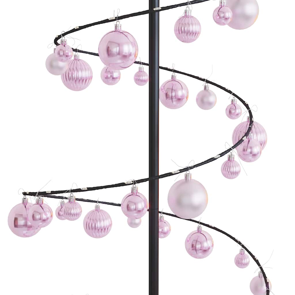 Kerstboom lichtkegel met kerstballen 120 LED's warmwitte 180 cm