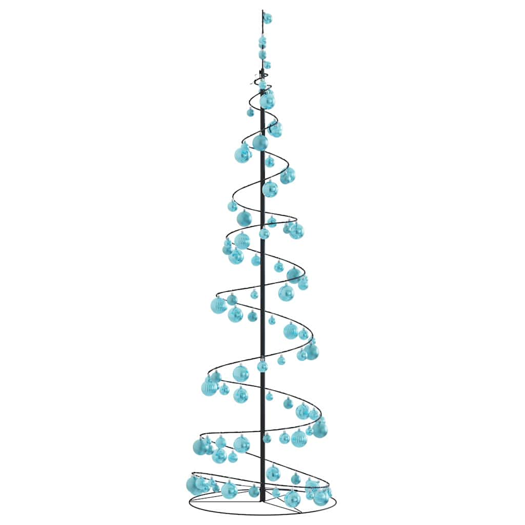 Kerstboom lichtkegel met kerstballen 120 LED's warmwitte 180 cm