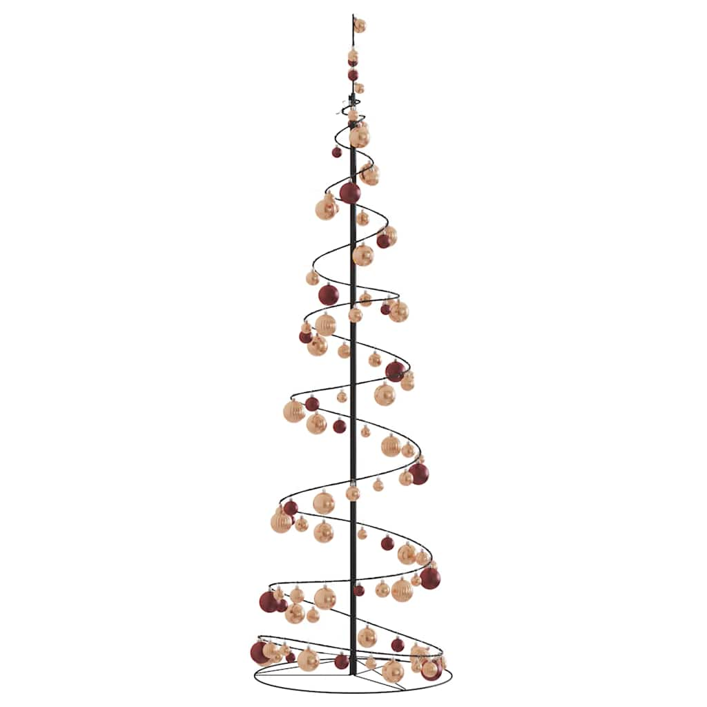 Kerstboom lichtkegel met kerstballen 120 LED's warmwitte 180 cm