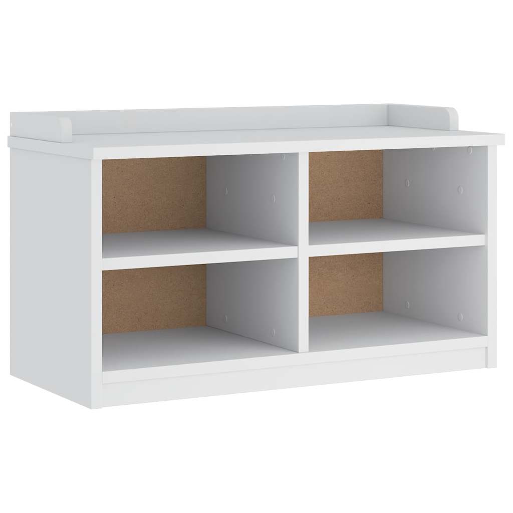 Gangbankje SANDNES wit 87x40x50 cm massief grenenhout