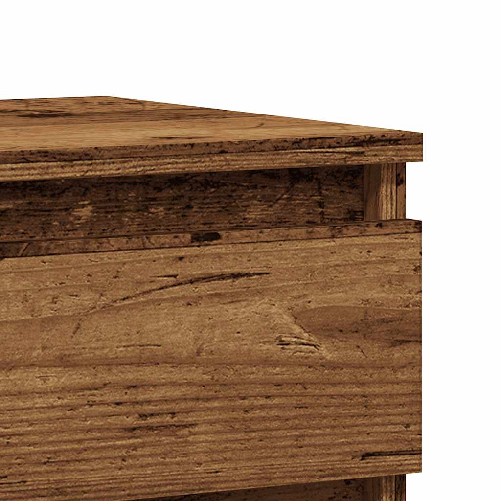 Nachtkastjes 2 st 40x35x50 cm bewerkt hout oud houtkleurig