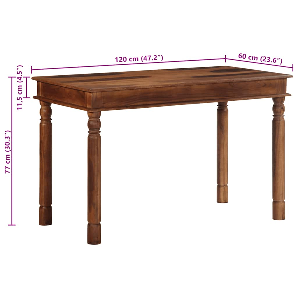 Eettafel 120x60x77 cm massief acaciahout