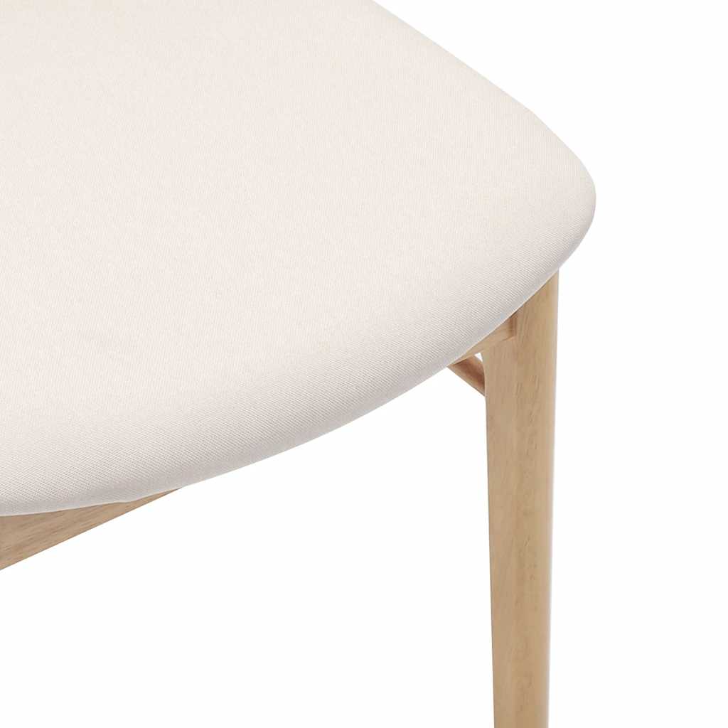 Eetkamerstoelen met kussens 2 st massief hout naturel rubber