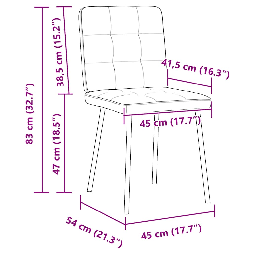 Eetkamerstoelen 4 st fluweel lichtgrijs