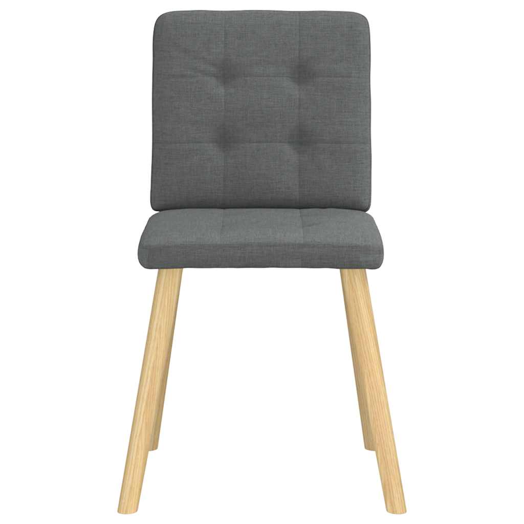 Eetkamerstoelen 4 st stof donkergrijs