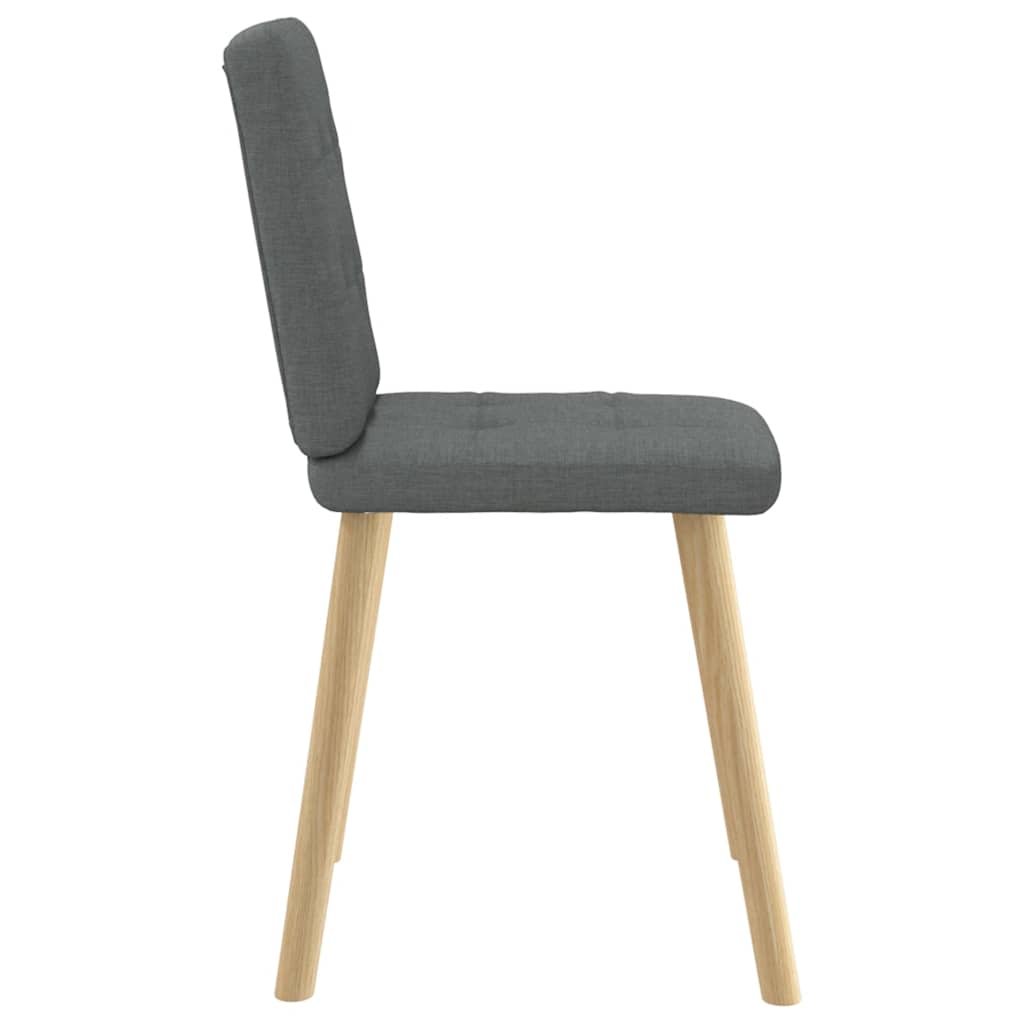 Eetkamerstoelen 4 st stof donkergrijs