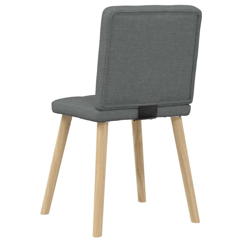 Eetkamerstoelen 4 st stof donkergrijs