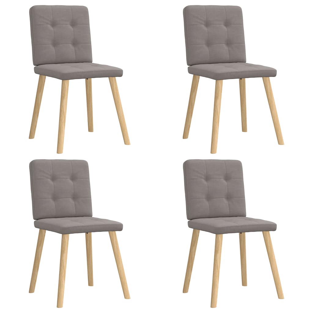 Eetkamerstoelen 4 st draaibaar stof taupe