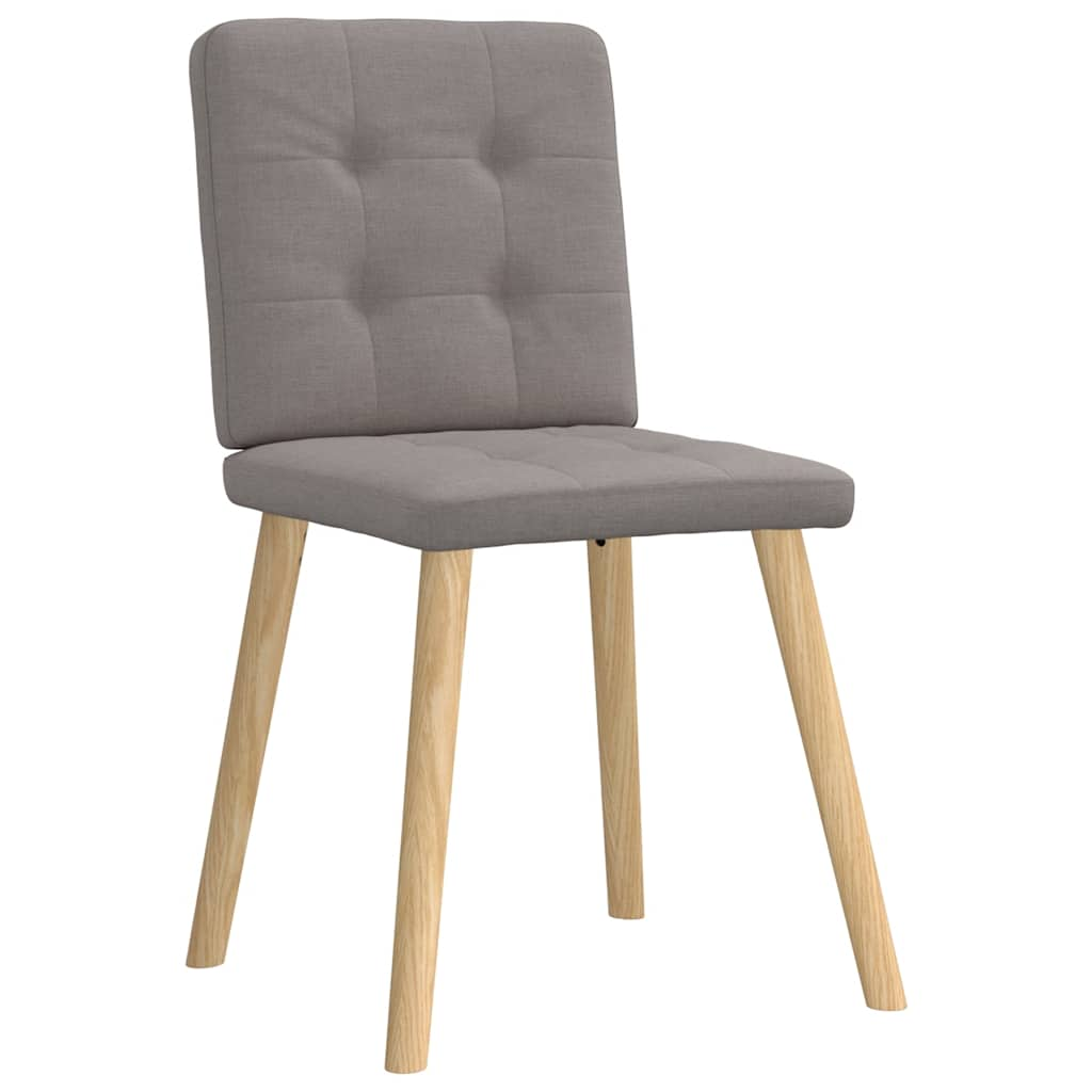 Eetkamerstoelen 4 st draaibaar stof taupe