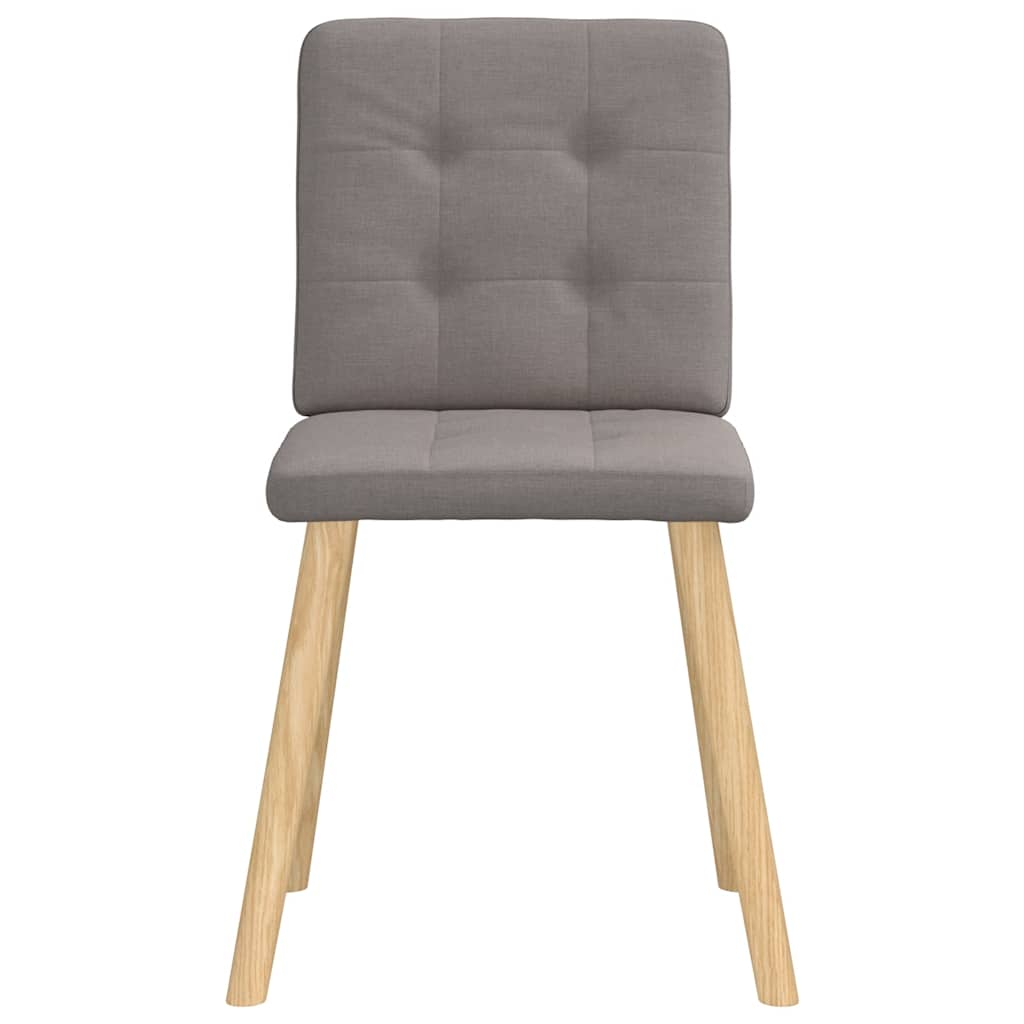 Eetkamerstoelen 4 st draaibaar stof taupe