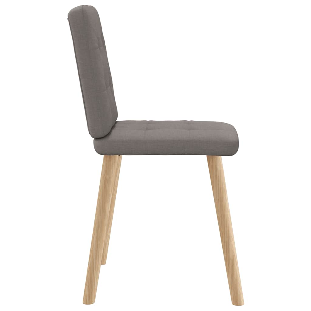 Eetkamerstoelen 4 st draaibaar stof taupe