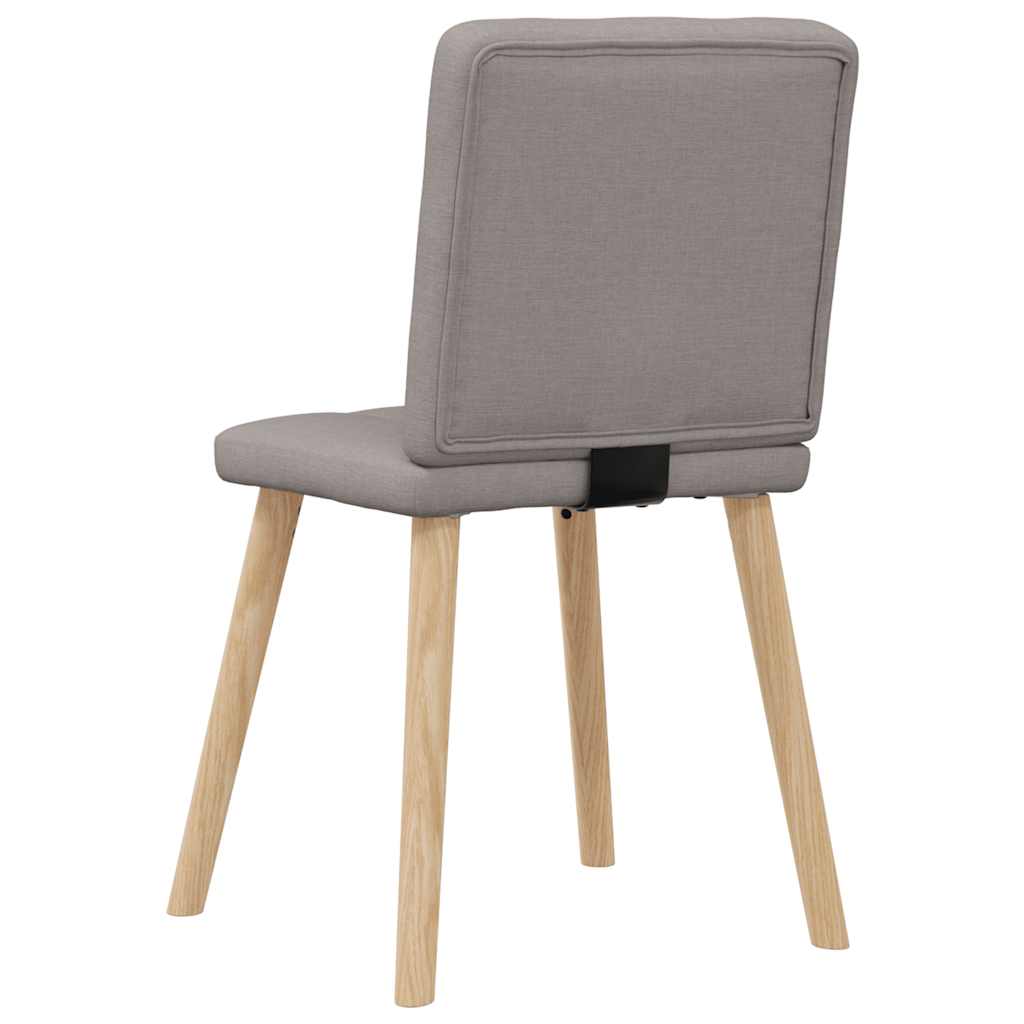 Eetkamerstoelen 4 st draaibaar stof taupe