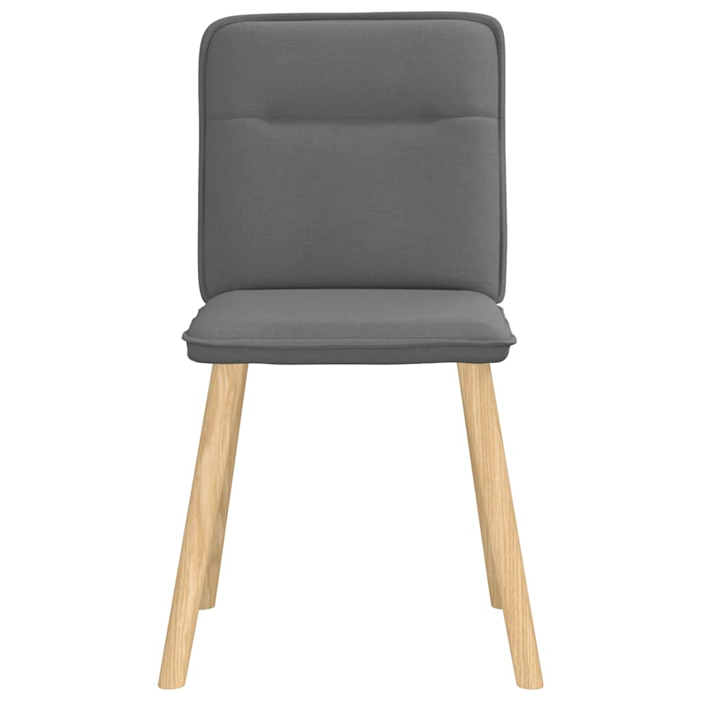 Eetkamerstoelen 4 st stof donkergrijs