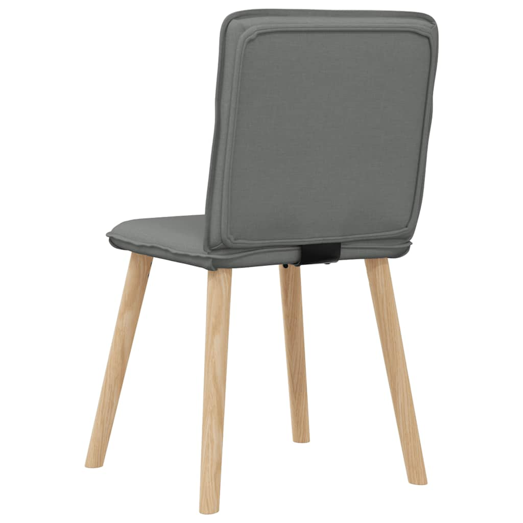 Eetkamerstoelen 4 st stof donkergrijs