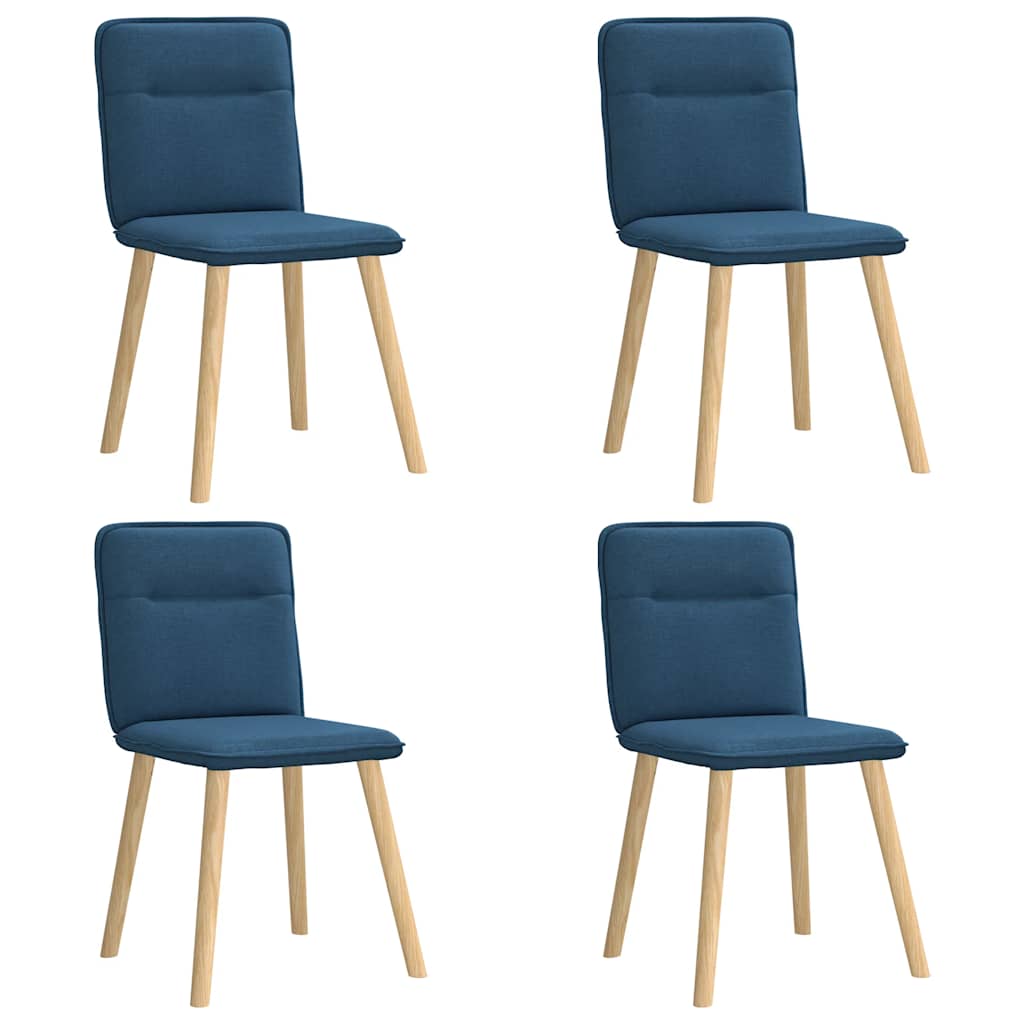 Eetkamerstoelen 4 st stof blauw