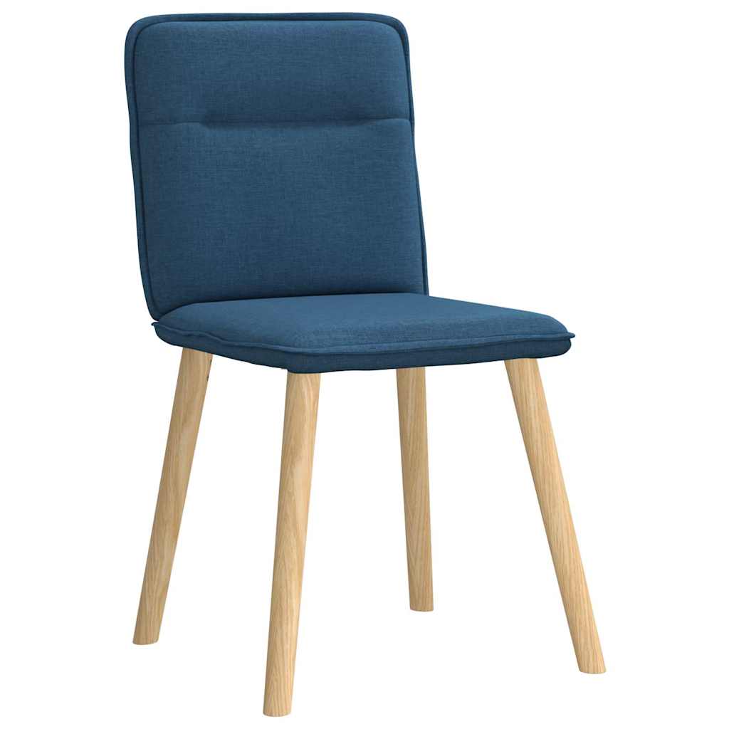 Eetkamerstoelen 4 st stof blauw