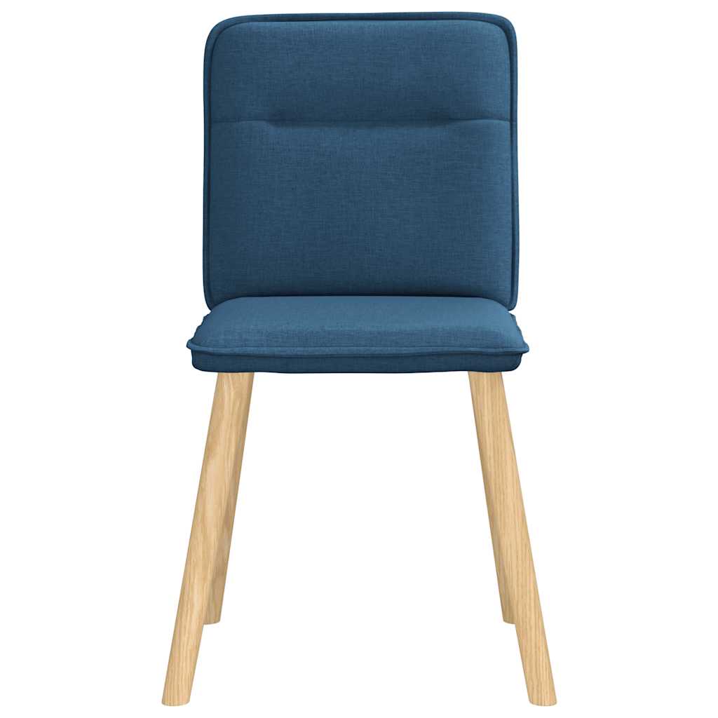 Eetkamerstoelen 4 st stof blauw