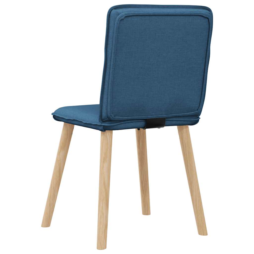 Eetkamerstoelen 4 st stof blauw