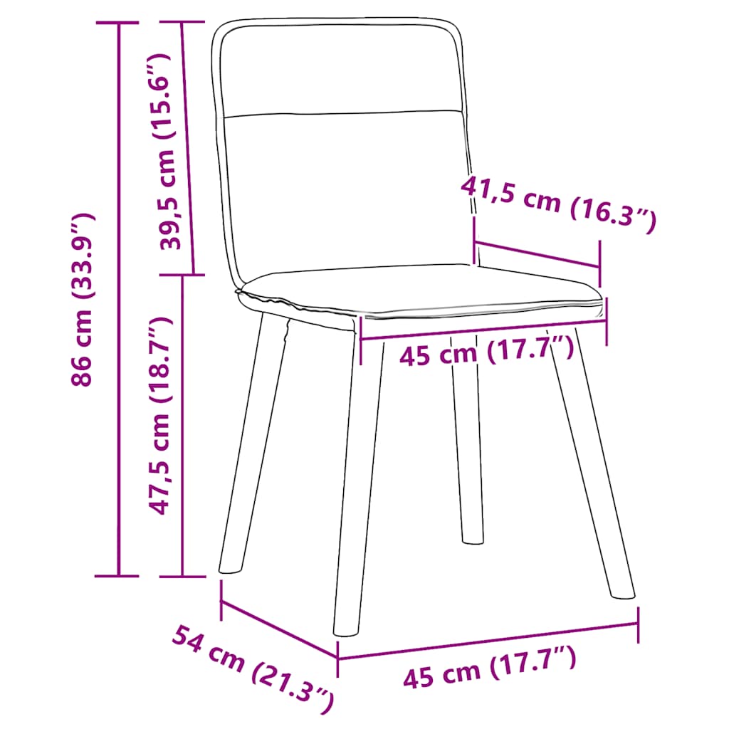 Eetkamerstoelen 4 st stof blauw