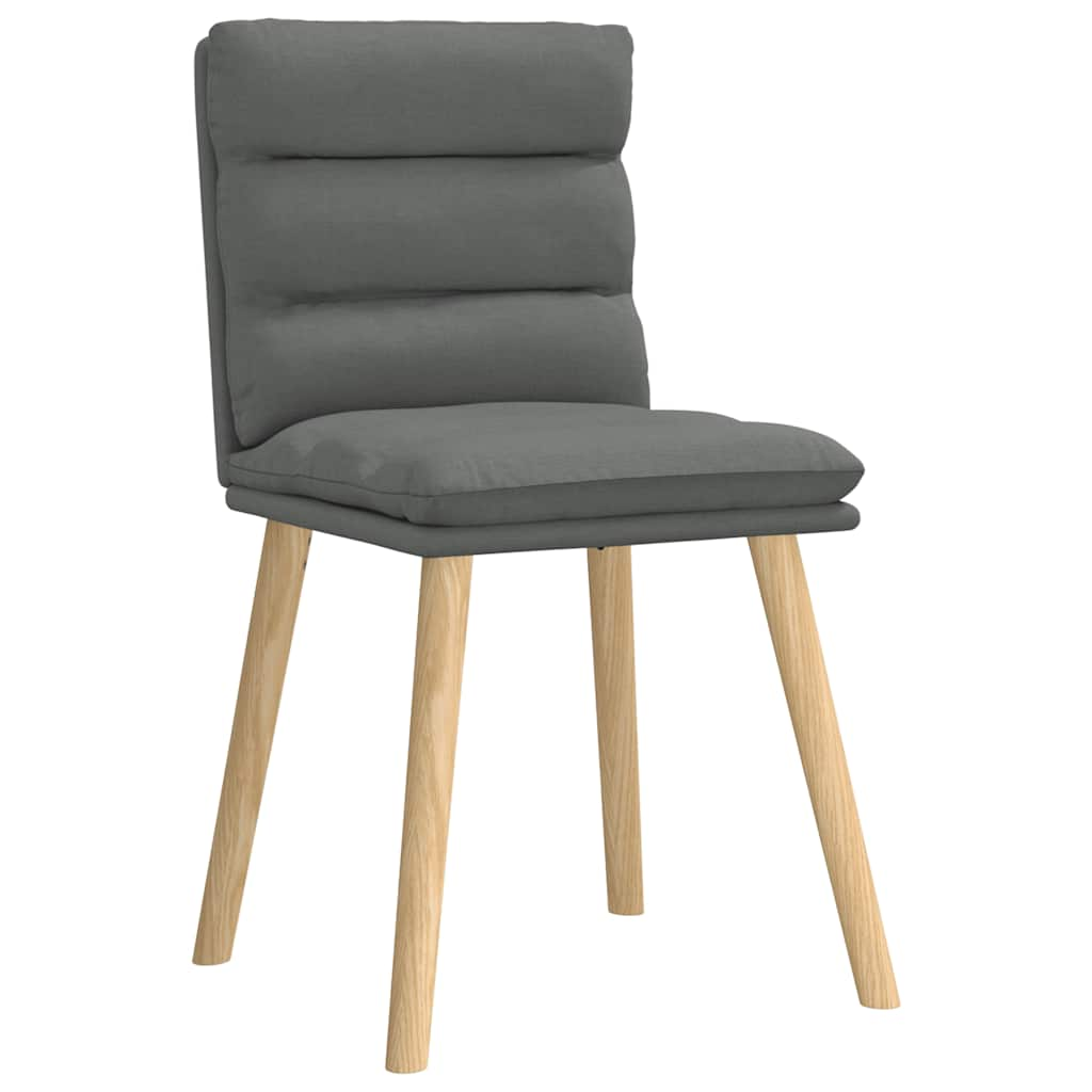 Eetkamerstoelen 4 st stof donkergrijs