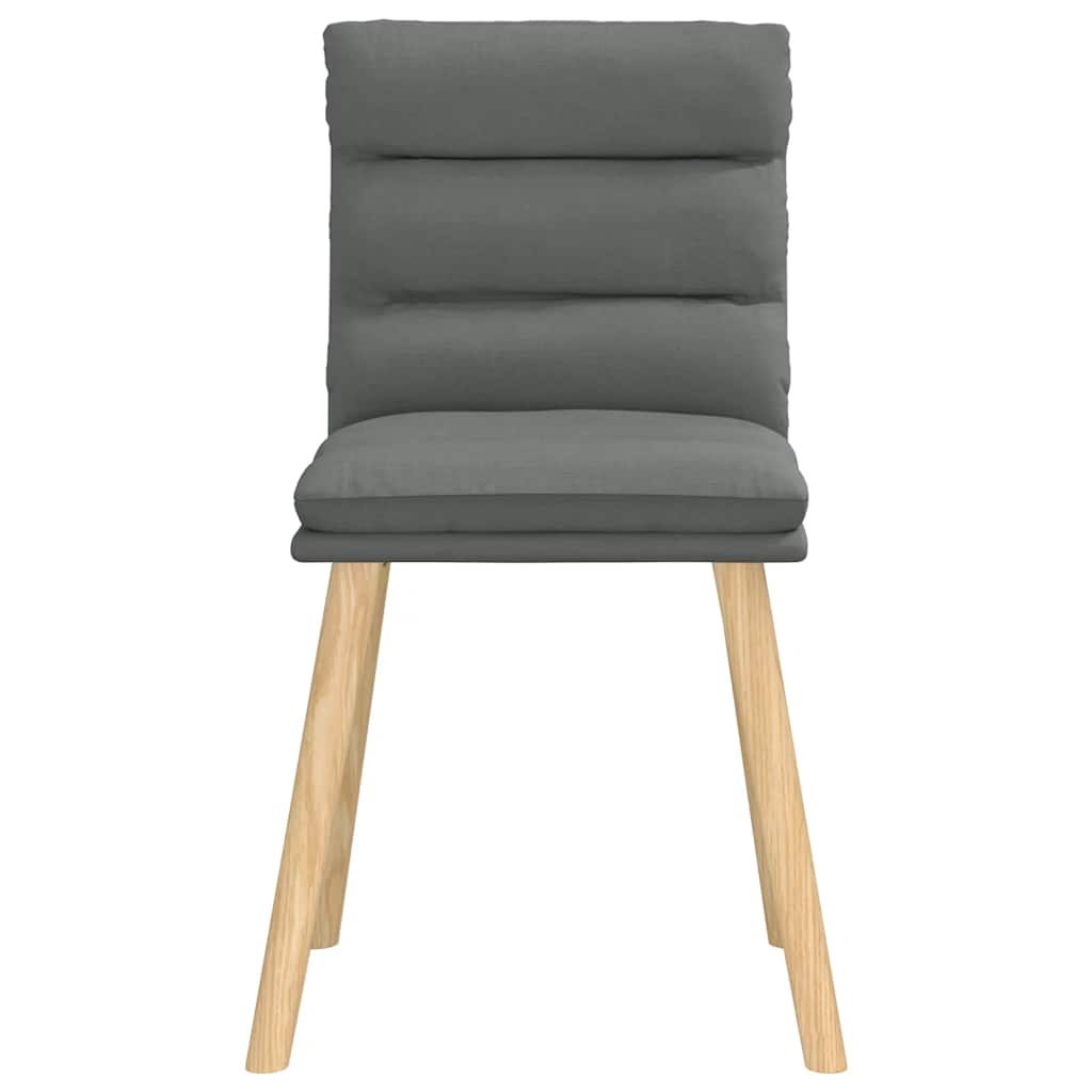 Eetkamerstoelen 4 st stof donkergrijs