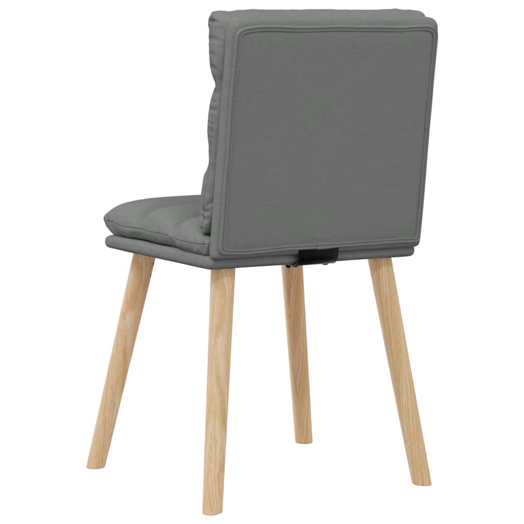 Eetkamerstoelen 4 st stof donkergrijs