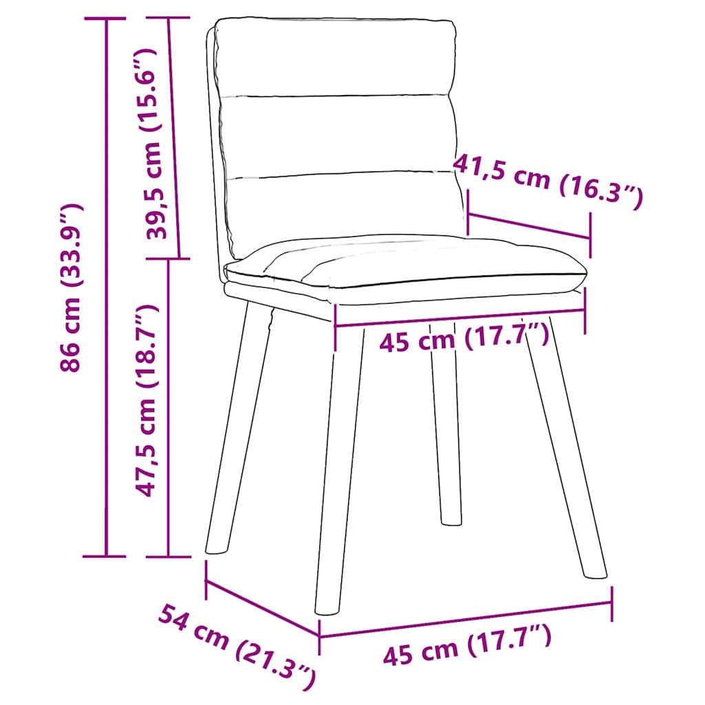 Eetkamerstoelen 4 st stof donkergrijs