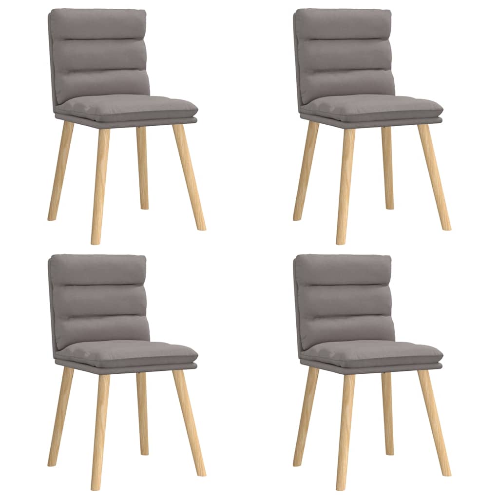 Eetkamerstoelen 4 st draaibaar stof taupe