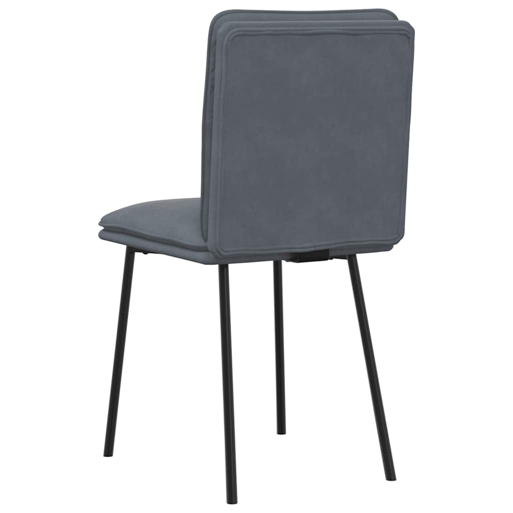 Eetkamerstoelen 4 st fluweel donkergrijs