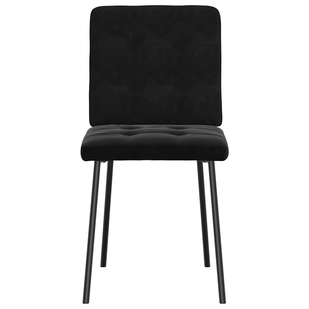 Eetkamerstoelen 6 st fluweel zwart