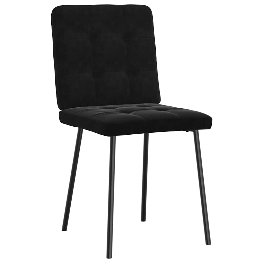 Eetkamerstoelen 6 st fluweel zwart