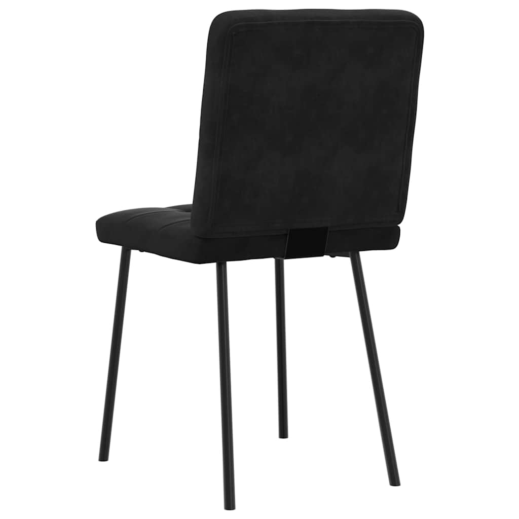 Eetkamerstoelen 6 st fluweel zwart