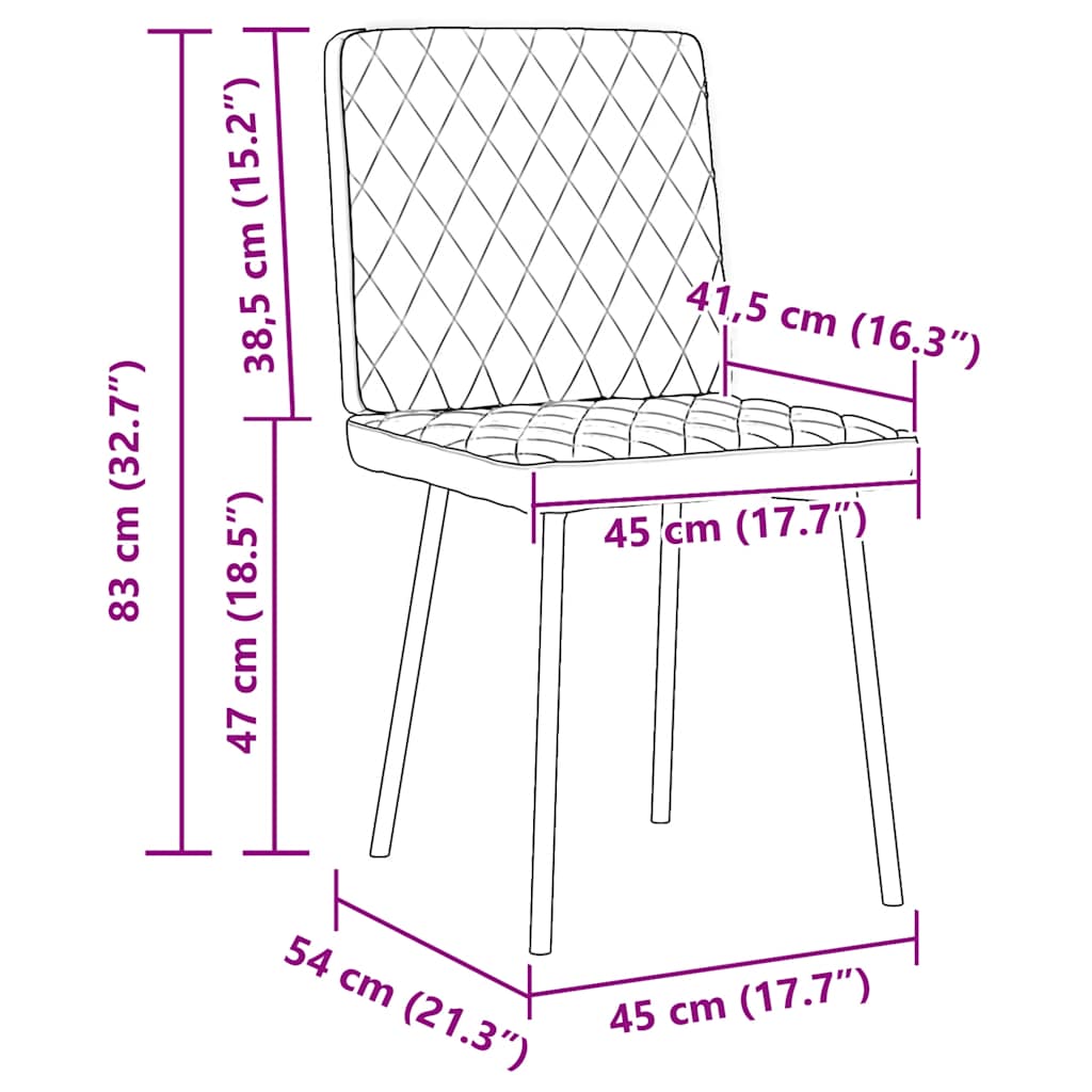 Eetkamerstoelen 6 st fluweel donkergrijs