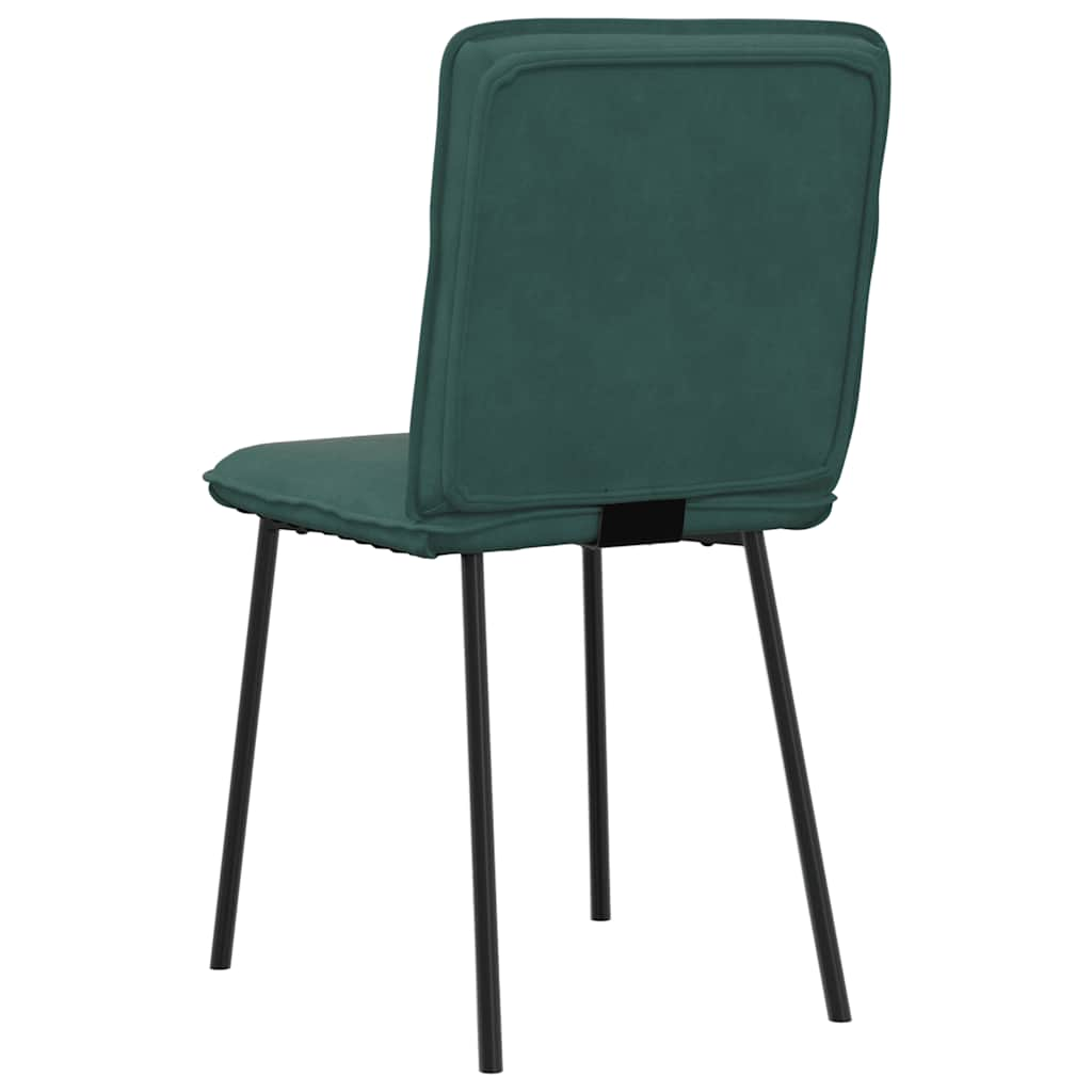 Eetkamerstoelen 6 st fluweel donkergroen