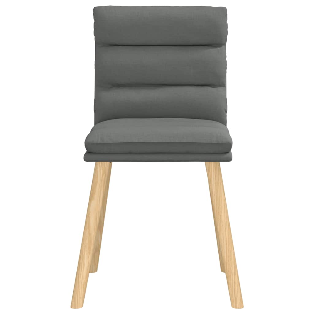 Eetkamerstoelen 6 st stof donkergrijs