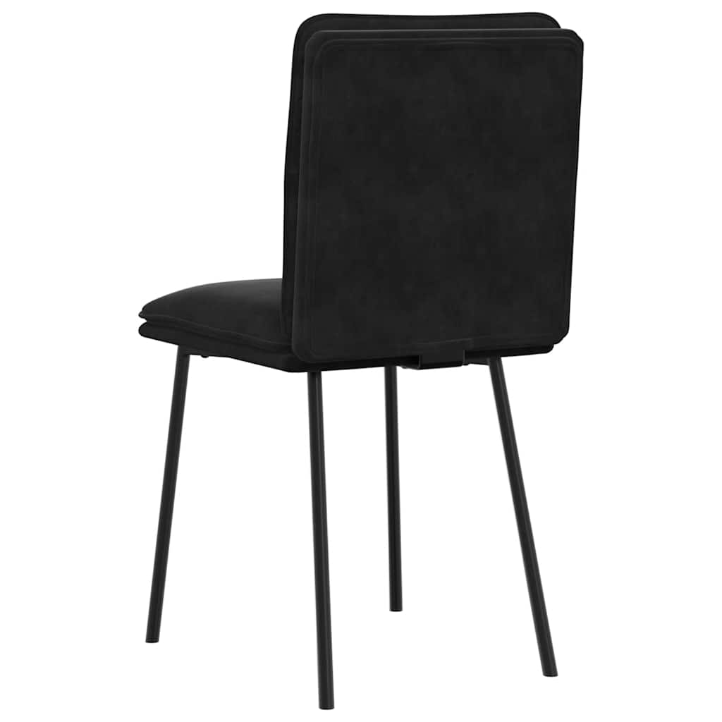 Eetkamerstoelen 6 st fluweel zwart