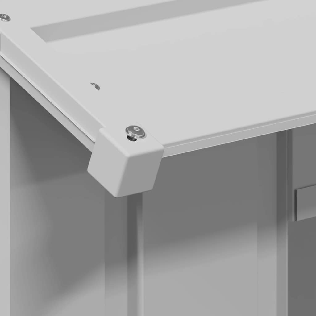 Hondenhok met dak 85x107x81 cm gegalvaniseerd staal