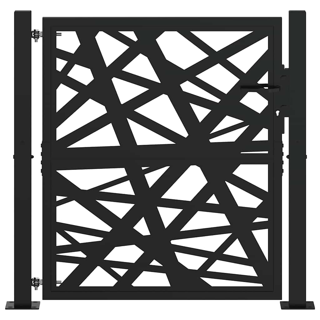 Poort met lichtontwerp 105x105 cm staal zwart
