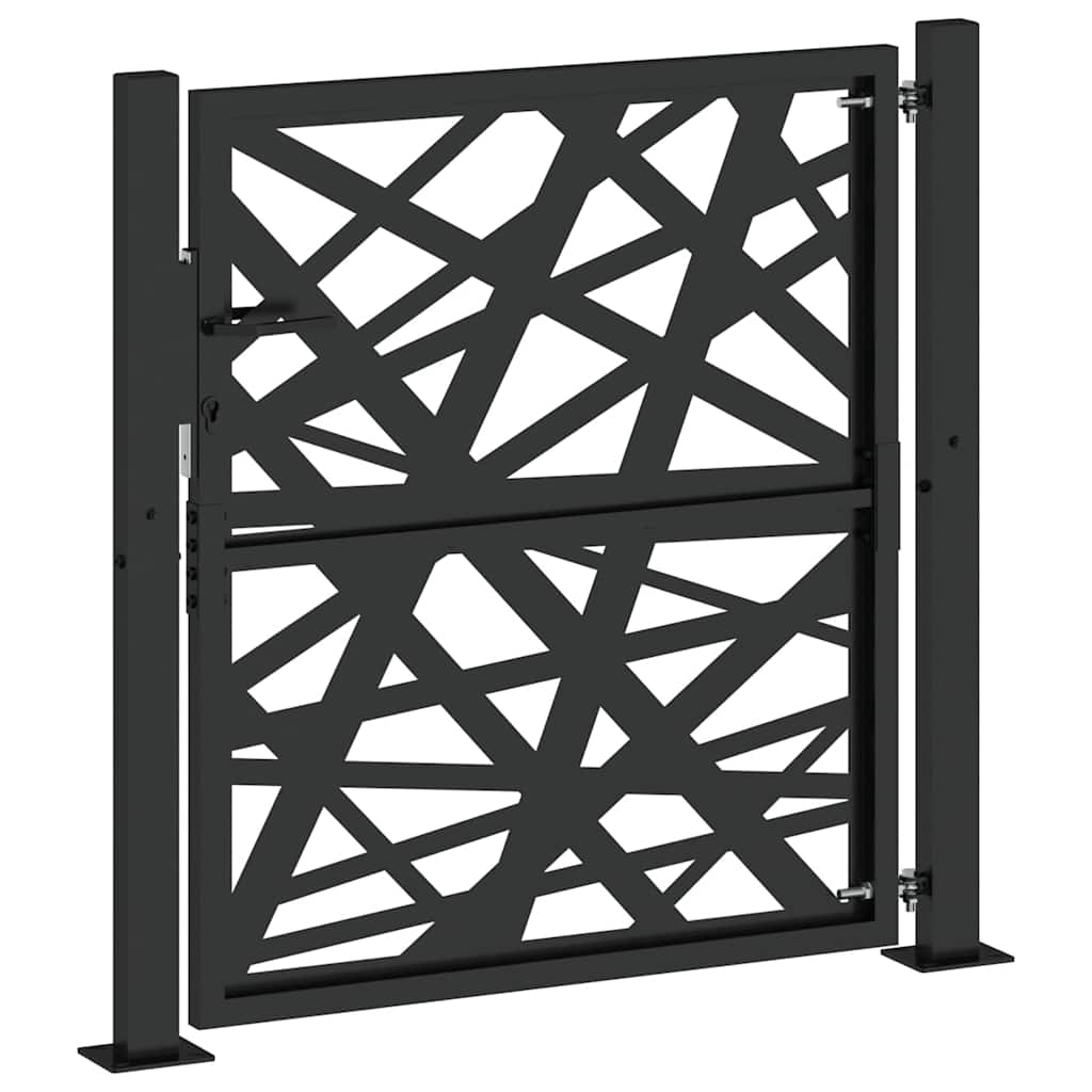 Poort met lichtontwerp 105x105 cm staal zwart