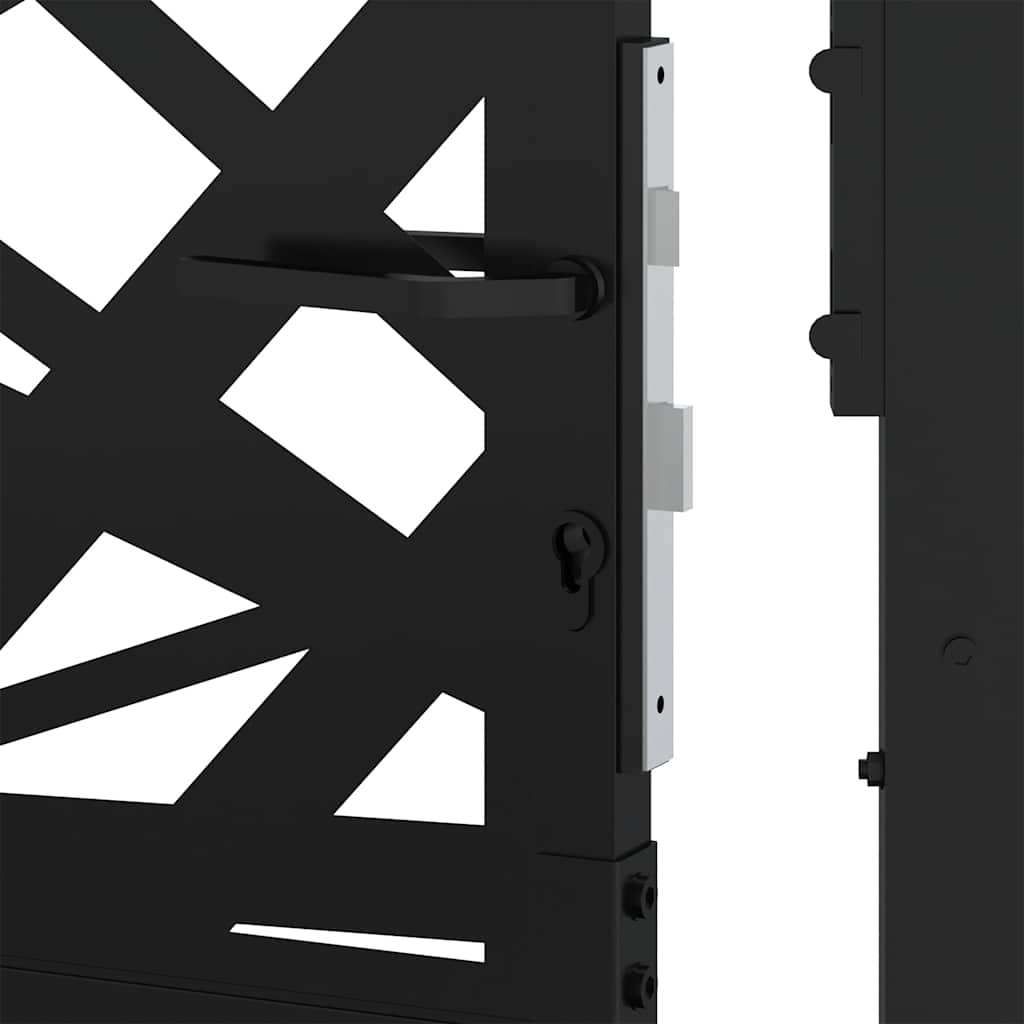 Poort met lichtontwerp 105x105 cm staal zwart