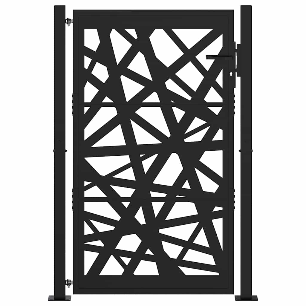 Poort met lichtontwerp 105x155 cm staal zwart