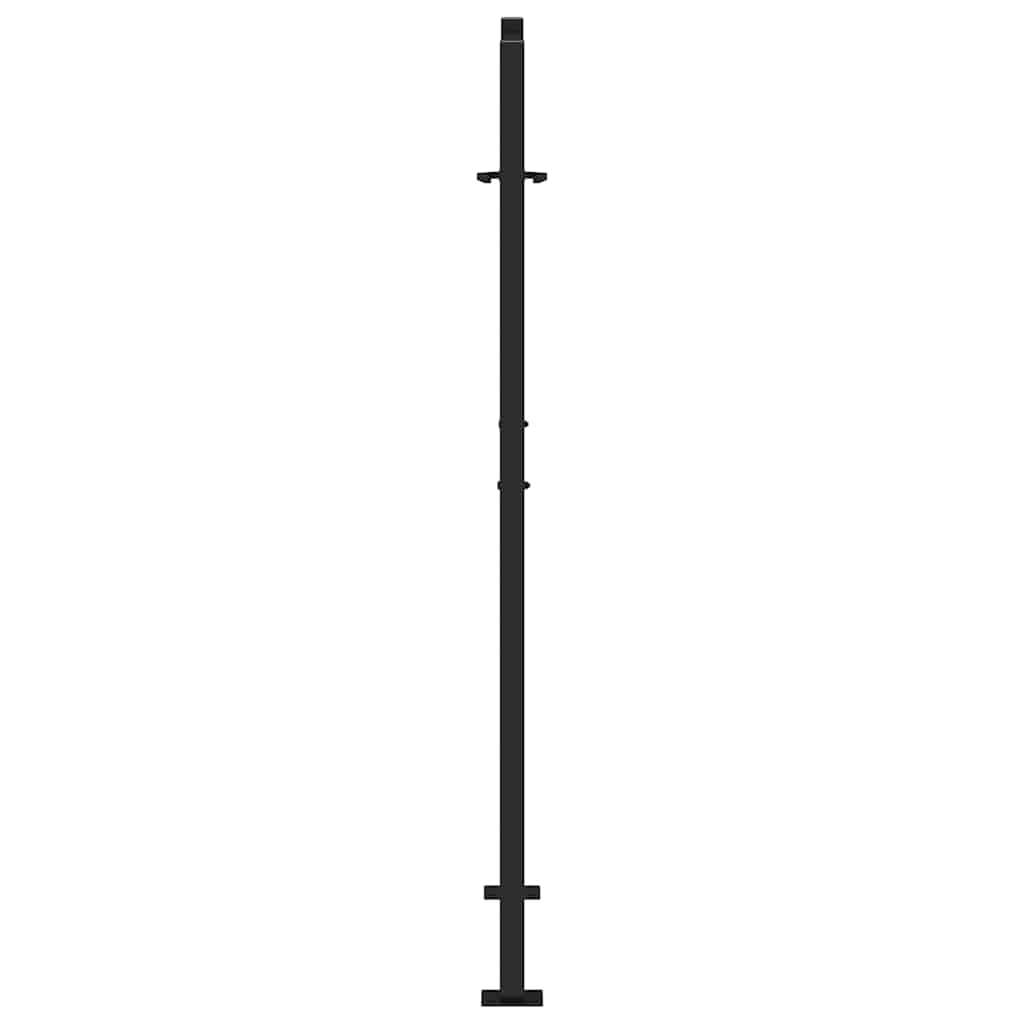 Poort met lichtontwerp 105x155 cm staal zwart