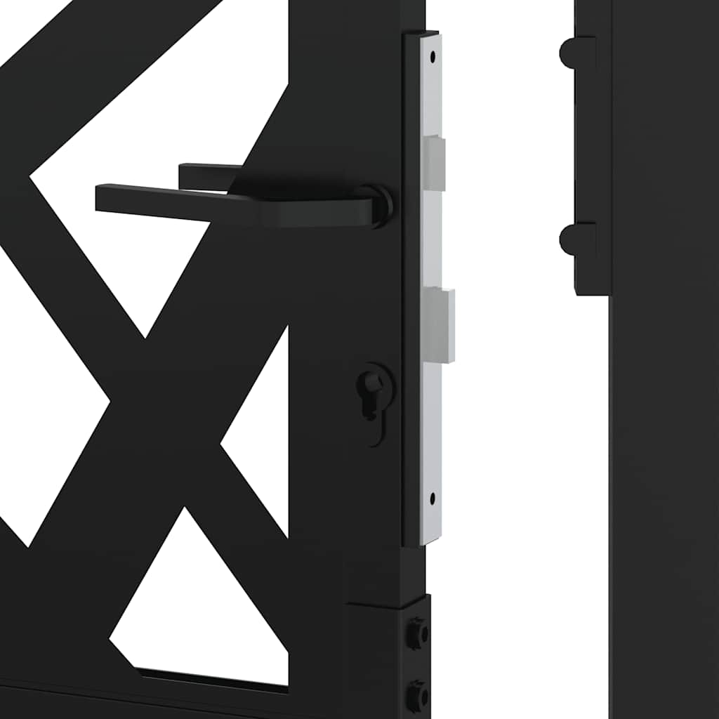Poort met lichtontwerp 105x155 cm staal zwart